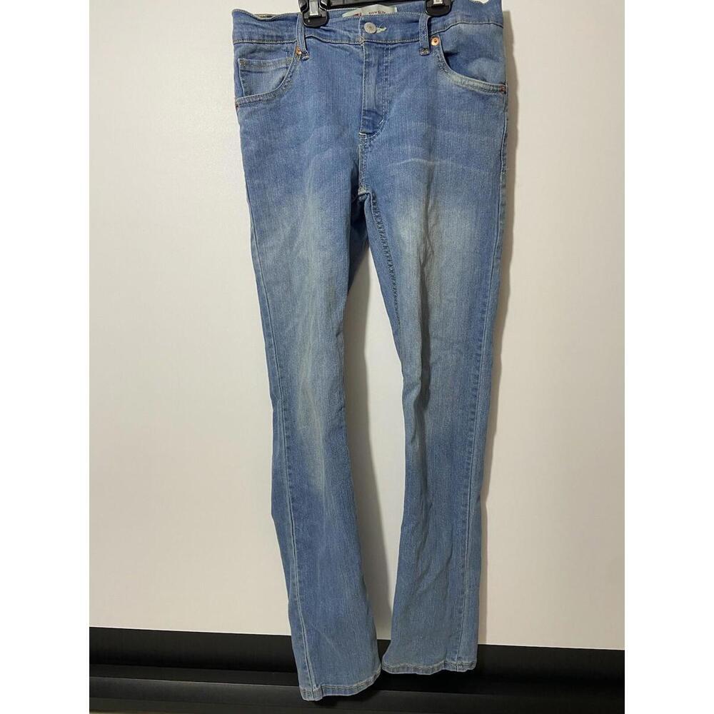 Levis 511 Slim Straight Leg Fit Jeans Mens 16 Reg 28x28 Grey Denim Mid Rise Zip